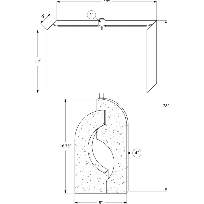 28"H Table Lamp Resin base