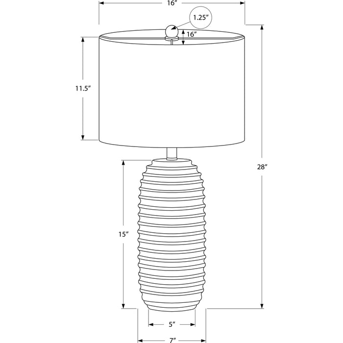 28"H Table Lamp Resin base