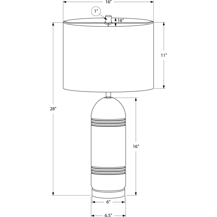 28"H Table Lamp Resin base