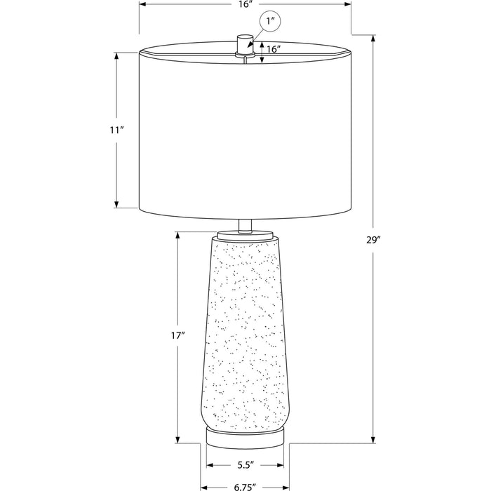 29"H Table Lamp Resin base
