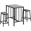 3 Piece Counter Dining Set - 1 Table, 2 Stools