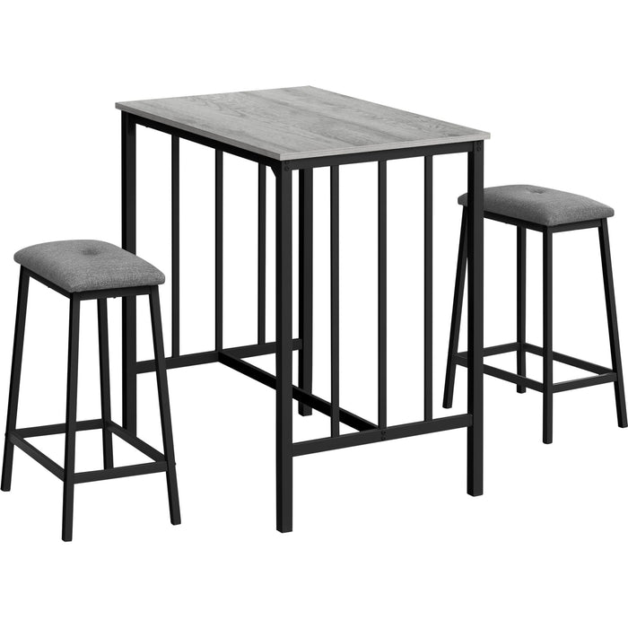 3 Piece Counter Dining Set - 1 Table, 2 Stools