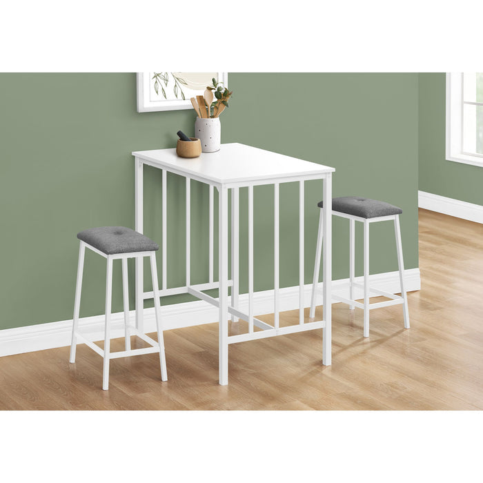 3 Piece Counter Dining Set - 1 Table, 2 Stools