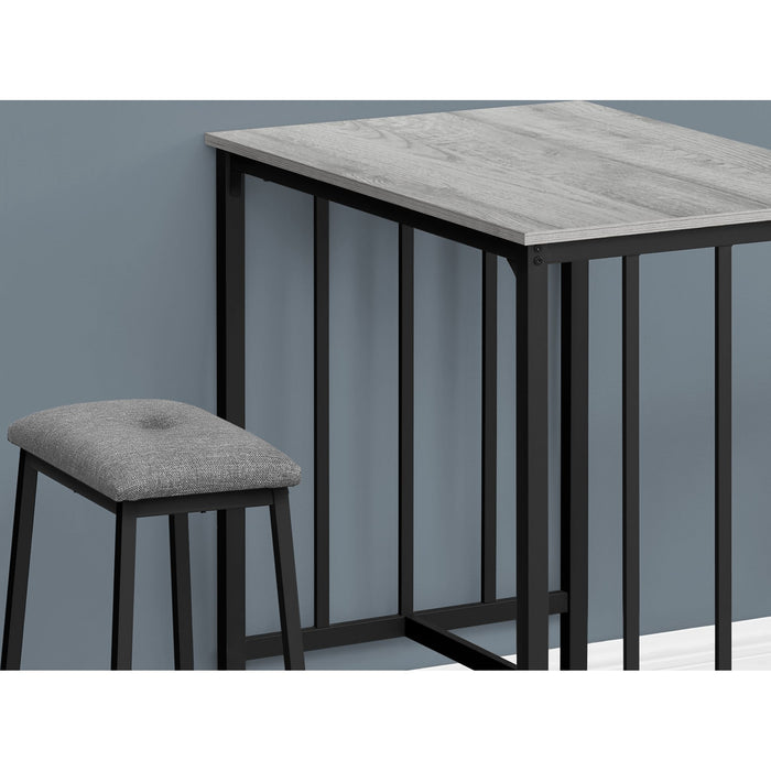 3 Piece Counter Dining Set - 1 Table, 2 Stools