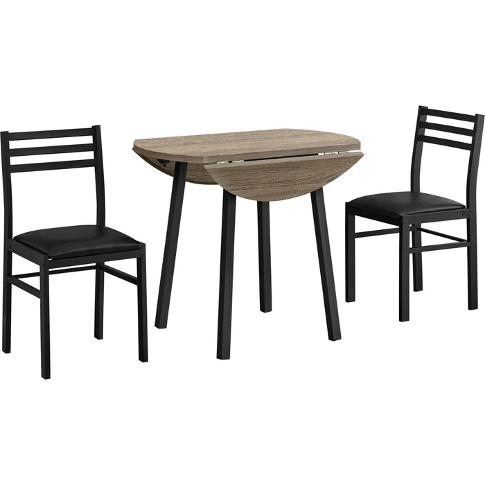 3 Piece Dining Set - 1 Table, 2 Chairs
