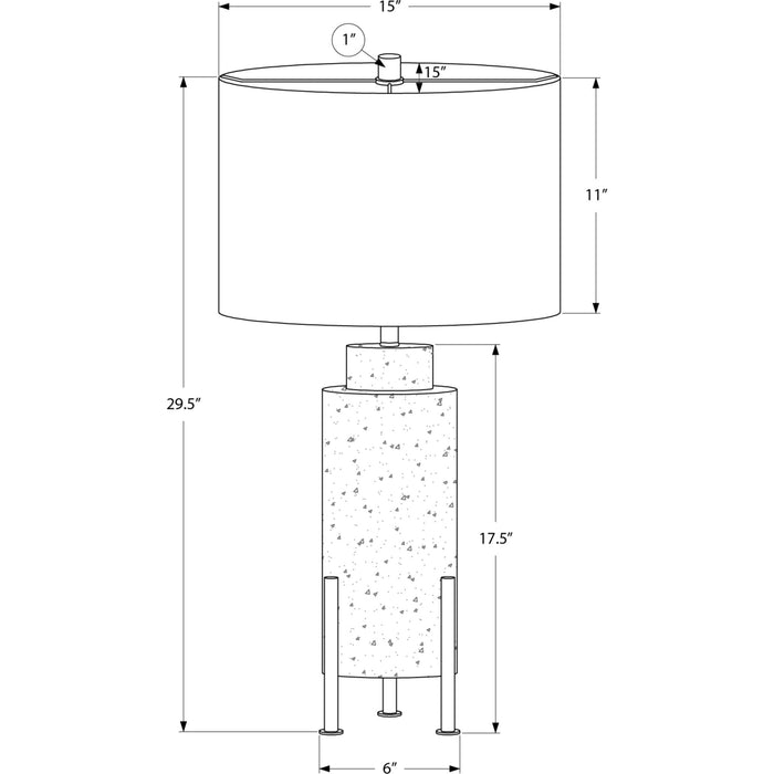 30"H Table Lamp Resin base