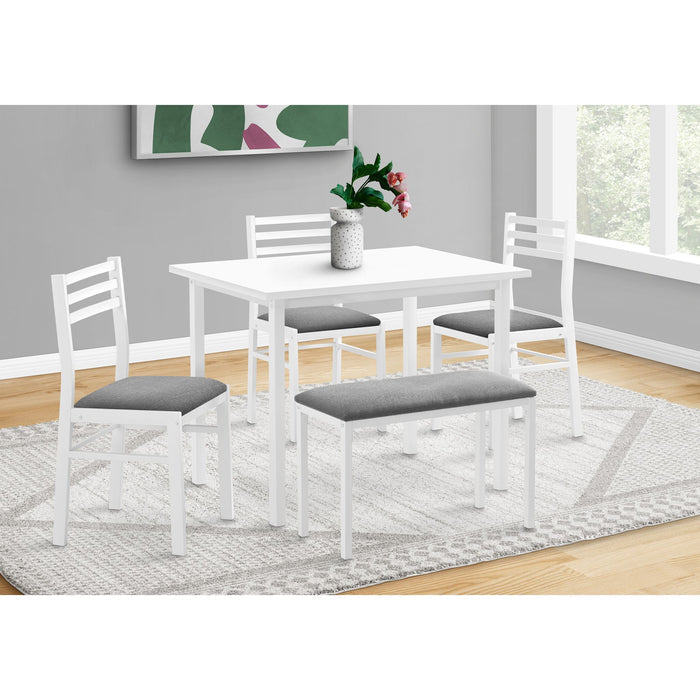 5 Piece Dining Set - 1 Table, 3 Chairs, 1 Bench