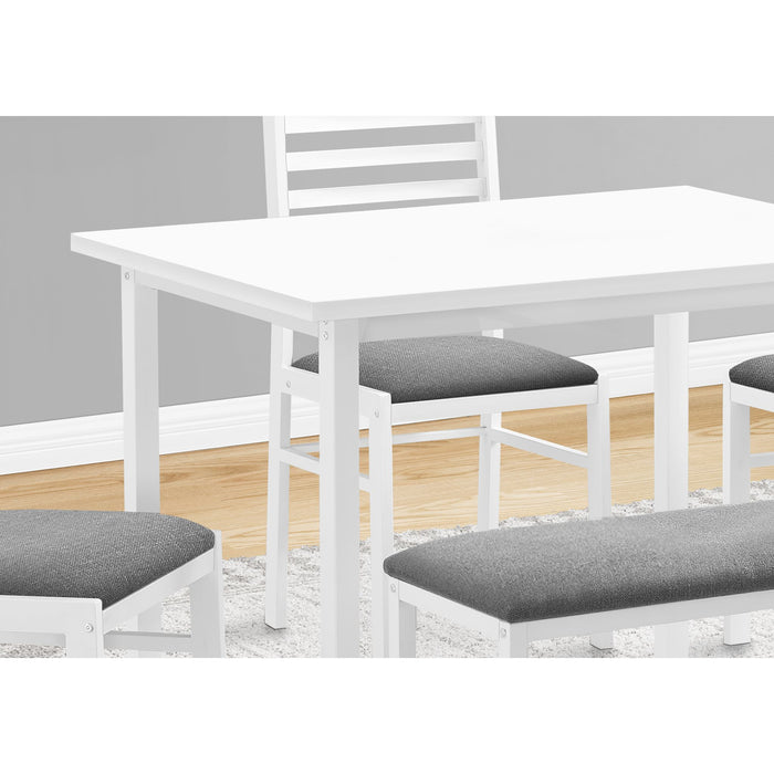 5 Piece Dining Set - 1 Table, 3 Chairs, 1 Bench