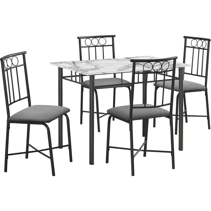 5 Piece Dining Set - 1 Table, 4 Chairs