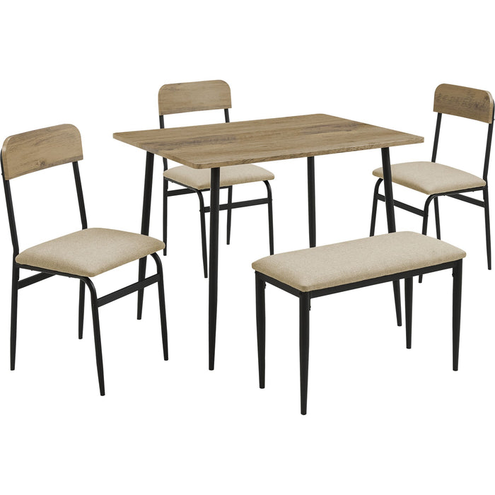 5 Piece Dining Set - 1 Table, 4 Chairs