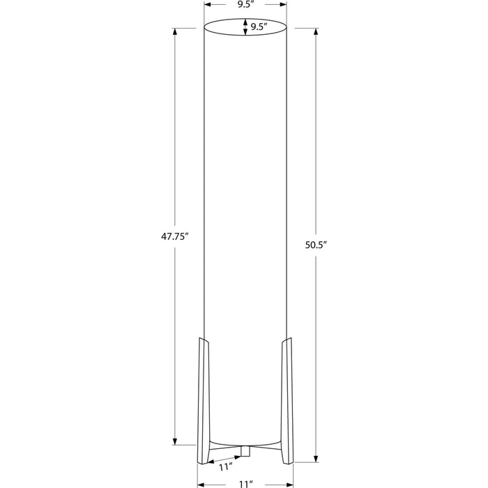 50"H Floor Lamp Wood base