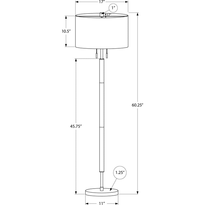 60"H Floor Lamp Metal base