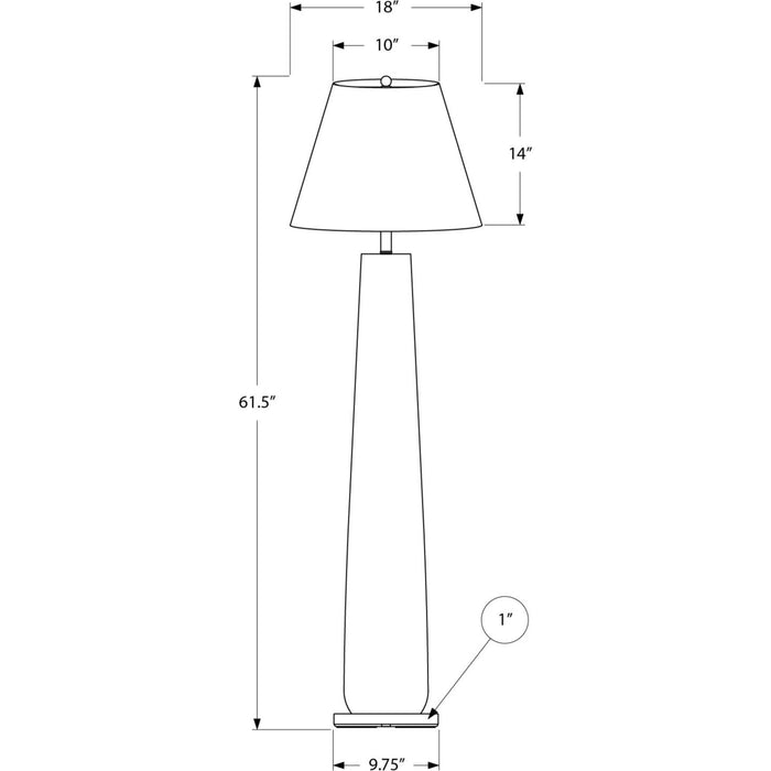 61"H Floor Lamp Resin base