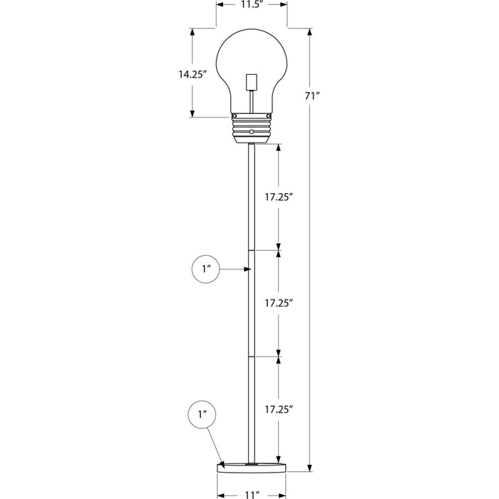 71"H Floor Lamp Metal base