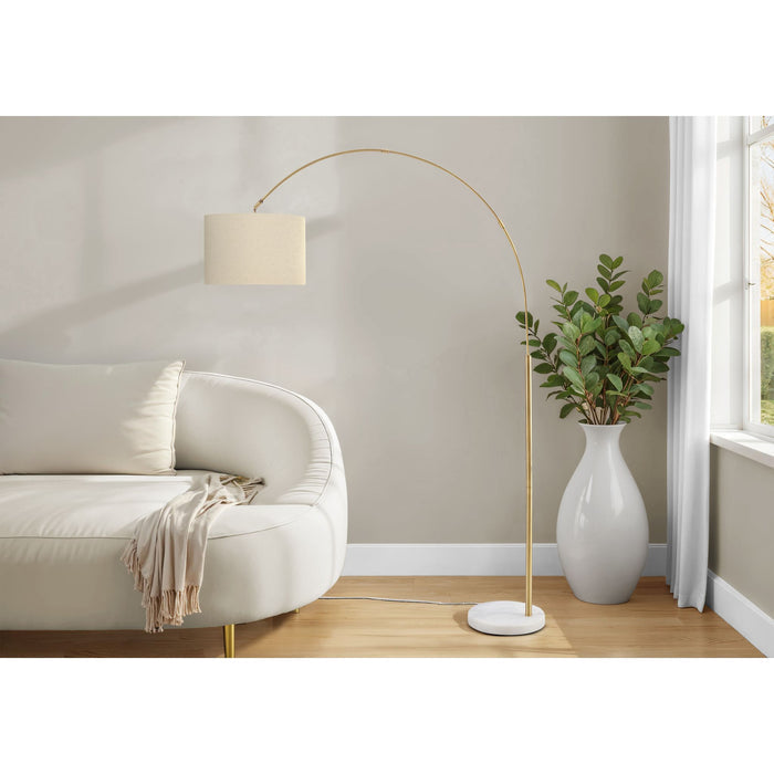 79"H Arc Floor Lamp Metal base