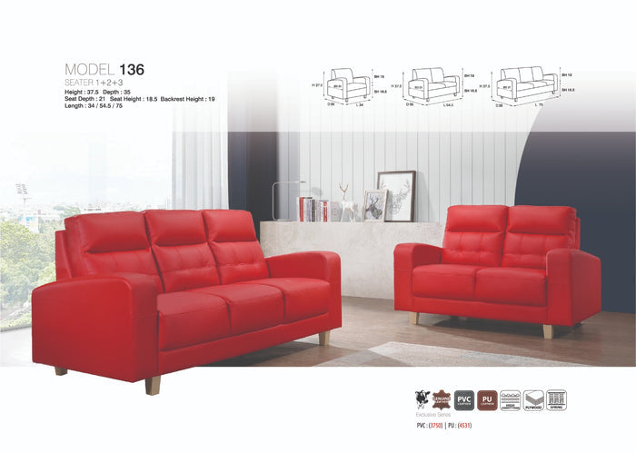 Abaka Faux Leather Sofa
