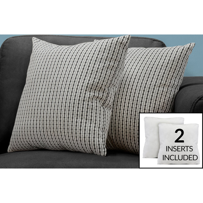 Accent pillow - 18" x 18" - Abstract dot - (Set of Two)