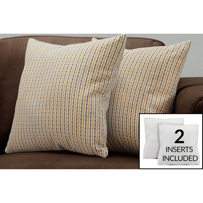 Accent pillow - 18" x 18" - Abstract dot - (Set of Two)