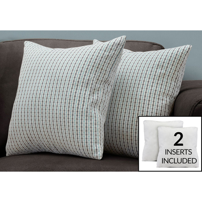 Accent pillow - 18" x 18" - Abstract dot - (Set of Two)