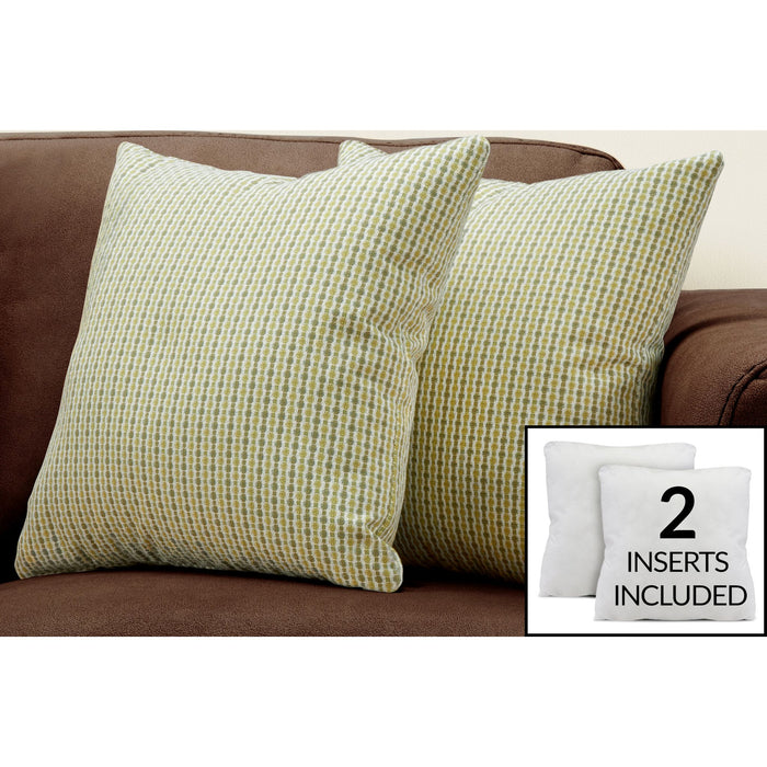 Accent pillow - 18" x 18" - Abstract dot - (Set of Two)
