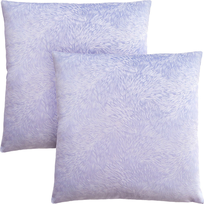 Accent pillow - 18" x 18" - Feathered velvet - (Set of Two)