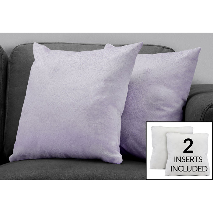 Accent pillow - 18" x 18" - Feathered velvet - (Set of Two)