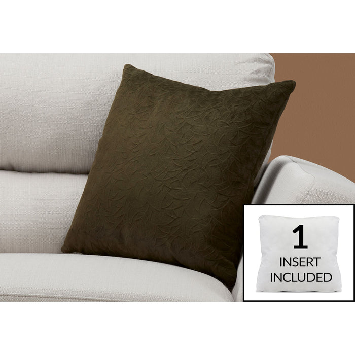 Accent pillow - 18" x 18" - Floral velvet