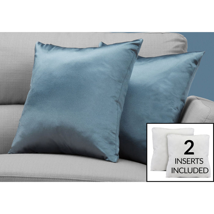 Accent pillow - 18" x 18" - Satin - (Set of Two)