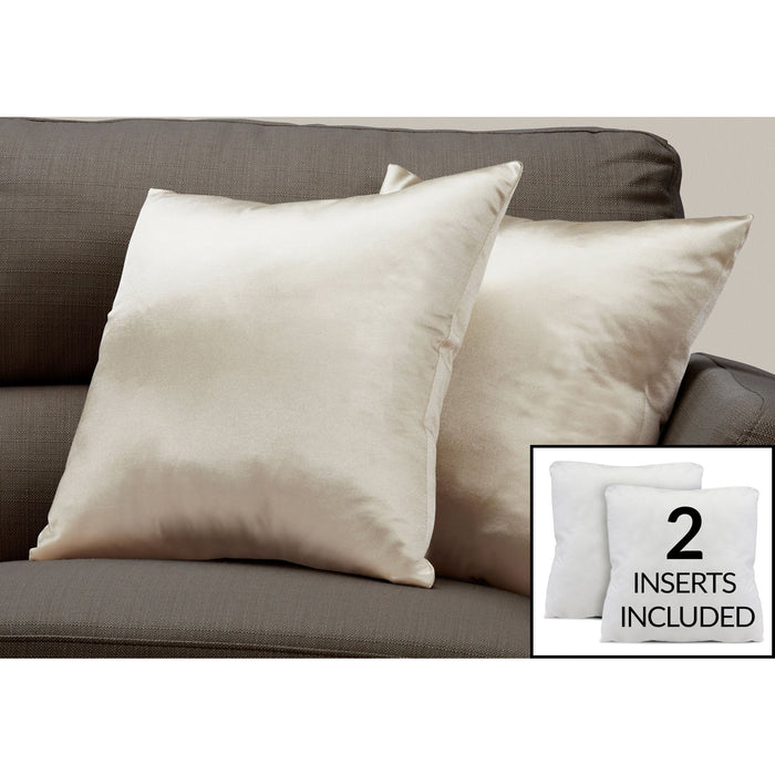 Accent pillow - 18" x 18" - Satin - (Set of Two)