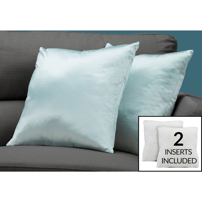 Accent pillow - 18" x 18" - Satin - (Set of Two)