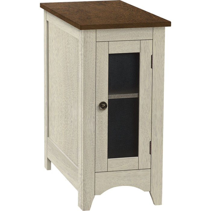 Accent Table - Antique White/Espresso Veneer
