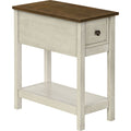 Accent Table - Antique White/Espresso Veneer