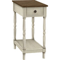 Accent Table - Antique White/Espresso Veneer