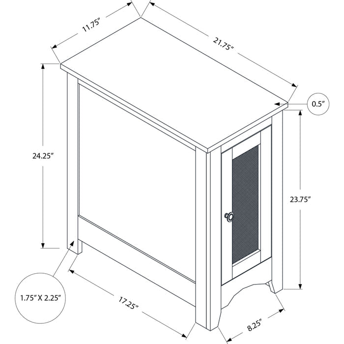 Accent Table - Antique White/Espresso Veneer