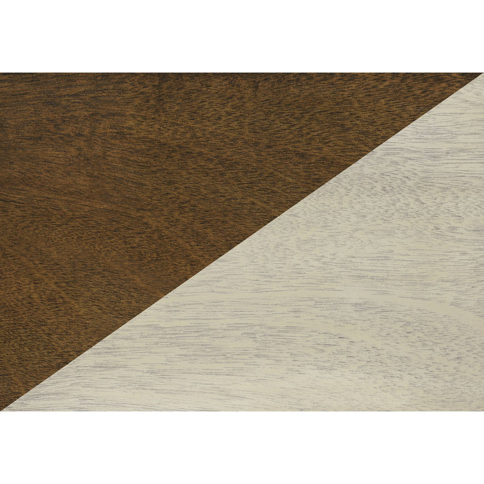 Accent Table - Antique White/Espresso Veneer