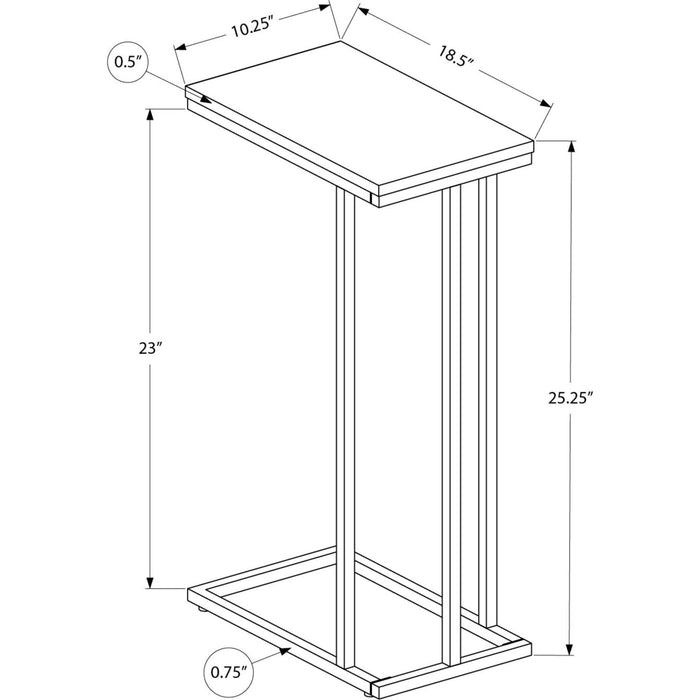 Accent Table - Black/Black Metal