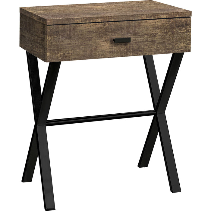 Accent Table - Brown Reclaimed Wood/Black Metal