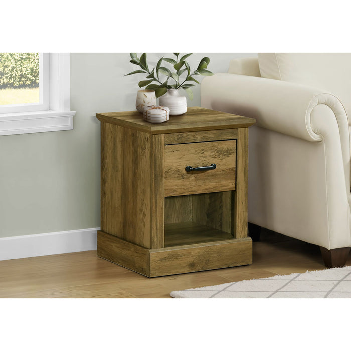 Accent Table - Dark Brown Knotty Oak