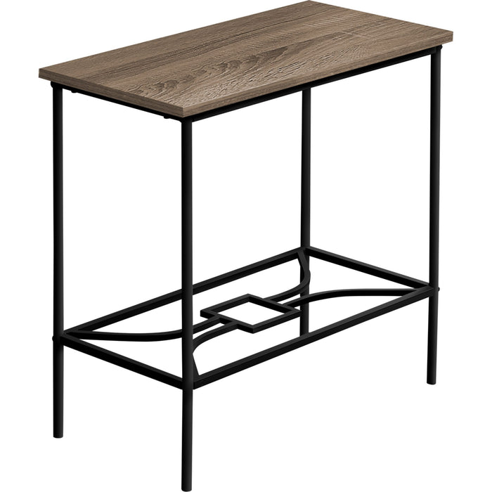 Accent Table - Dark Taupe/Black Metal