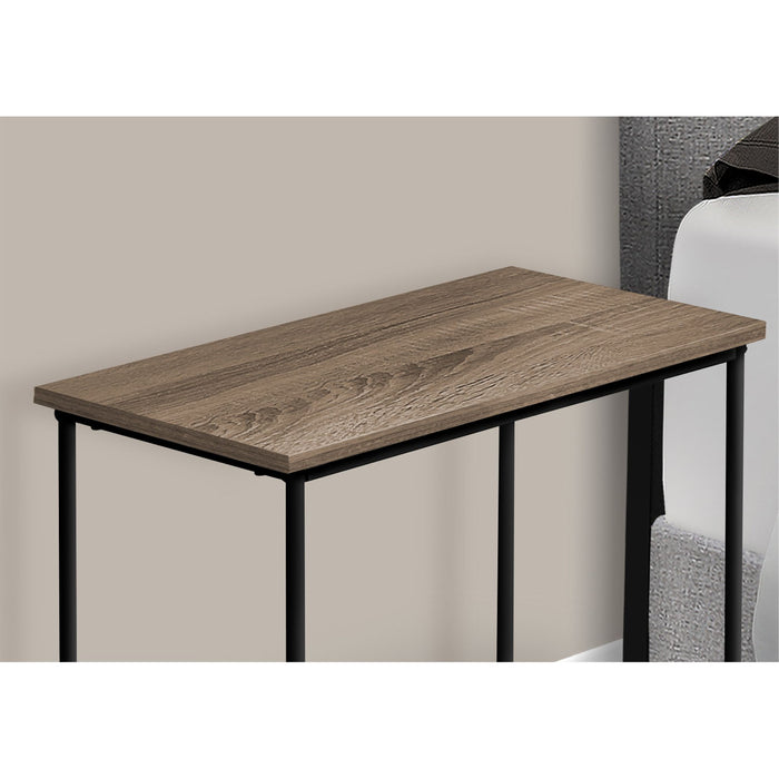 Accent Table - Dark Taupe/Black Metal