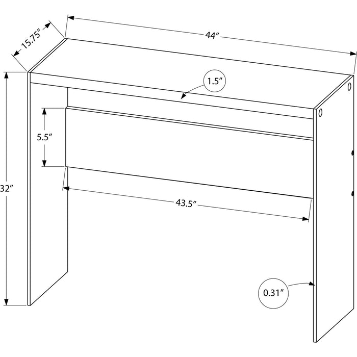 Accent Table - Dark Taupe/Tempered Glass