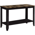 Accent Table - Espresso Marble Top