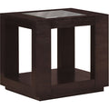 Accent Table - Espresso Veneer With Glass Insert