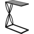 Accent Table - Grey Stone-look/Black Metal