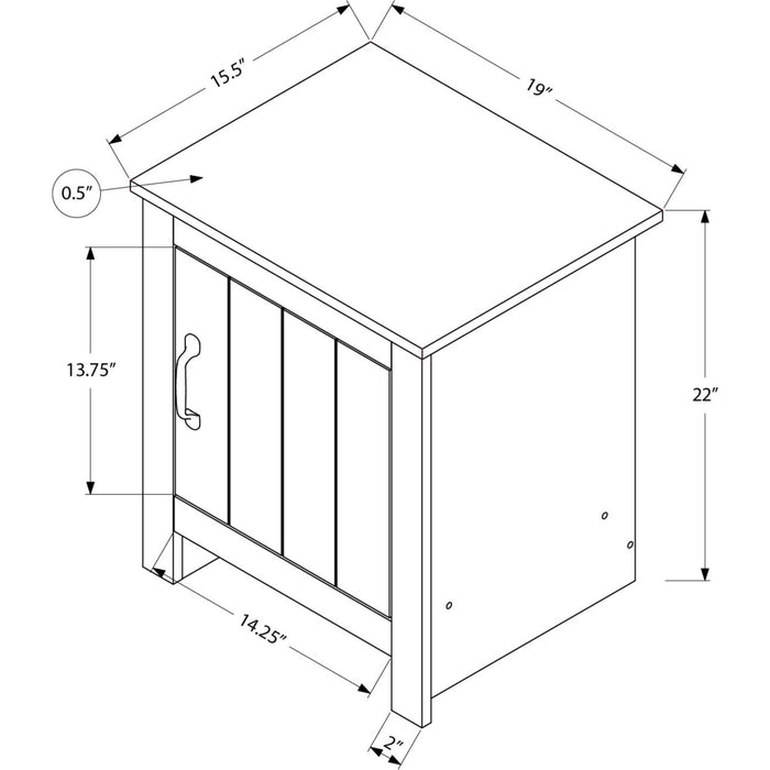 Accent Table - Light Beige/Dark Oak