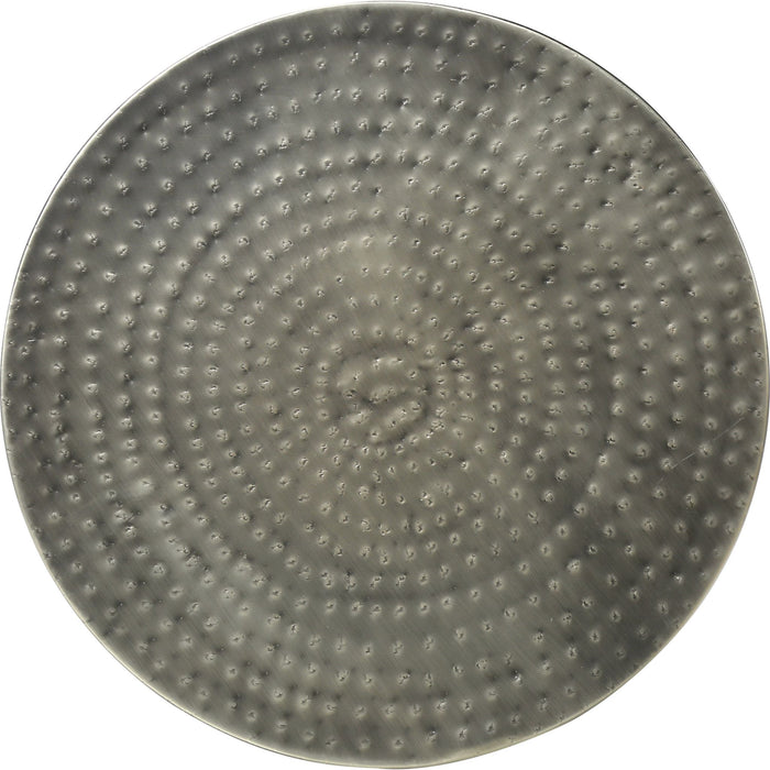 Accent Table - Silver Grey Iron Metal Drum End