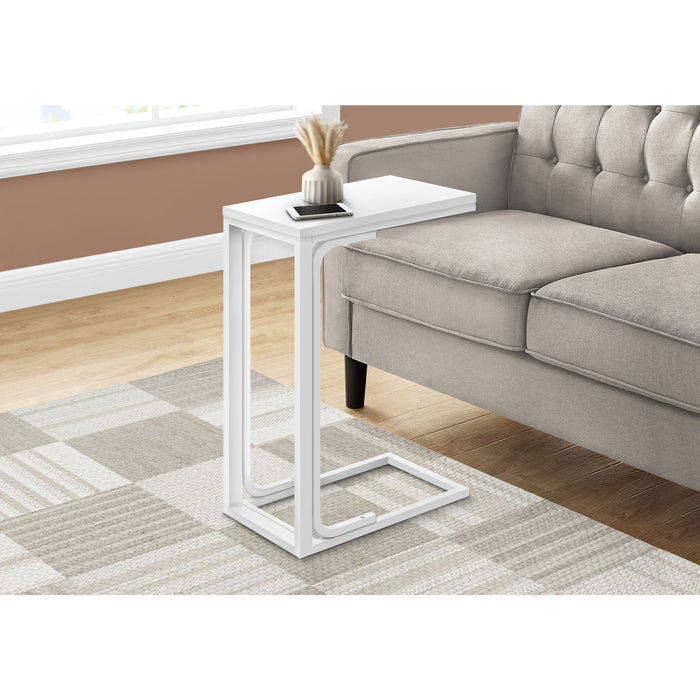 Accent Table - White/White Metal