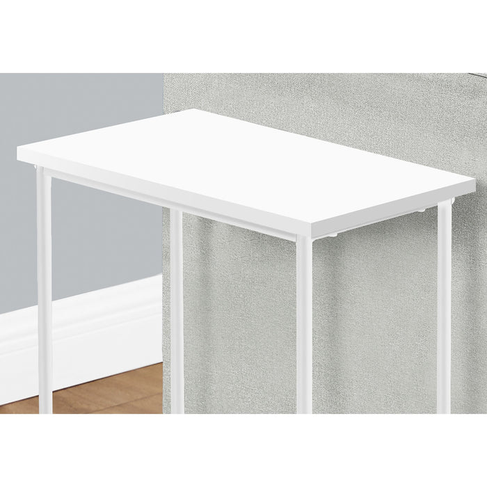 Accent Table - White/White Metal