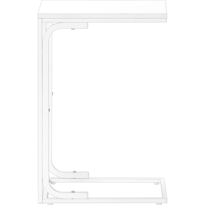 Accent Table - White/White Metal