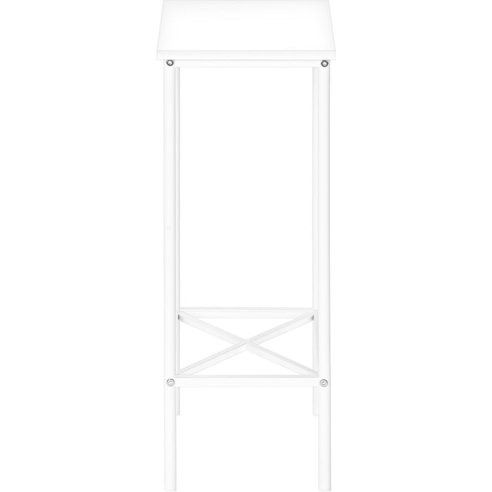 Accent Table - White/White Metal
